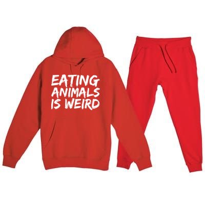 Funny Vegetarian  Premium Hooded Sweatsuit Set