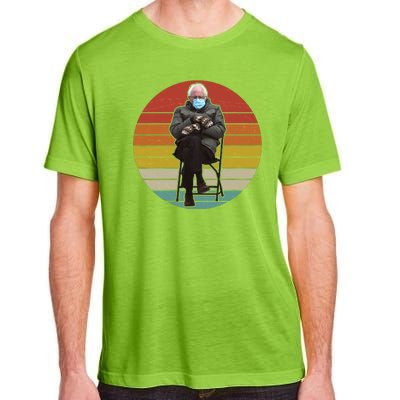 Funny Vintage Bernie Sanders Mitten Meme Adult ChromaSoft Performance T-Shirt