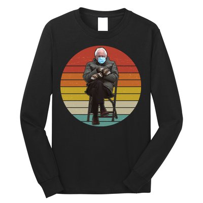 Funny Vintage Bernie Sanders Mitten Meme Long Sleeve Shirt
