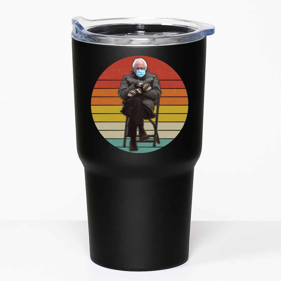Funny Vintage Bernie Sanders Mitten Meme Tumbler