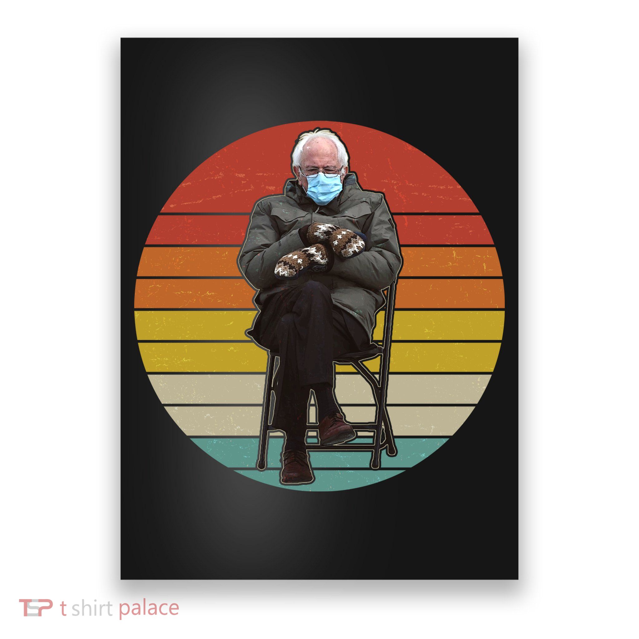Funny Vintage Bernie Sanders Mitten Meme Poster