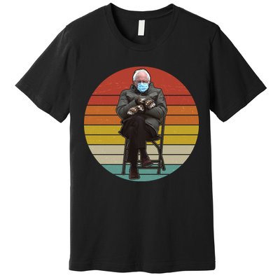 Funny Vintage Bernie Sanders Mitten Meme Premium T-Shirt