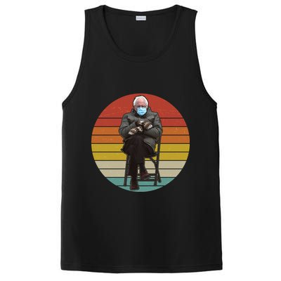Funny Vintage Bernie Sanders Mitten Meme PosiCharge Competitor Tank