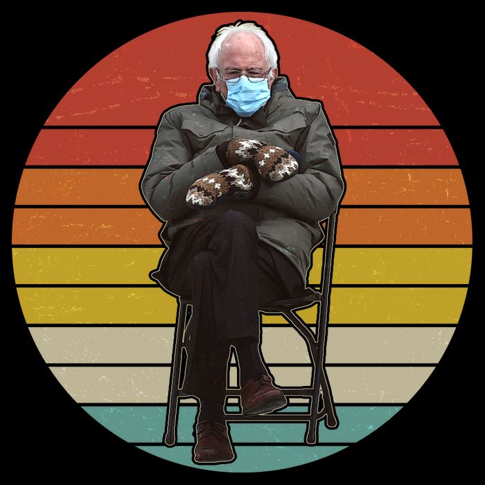 Funny Vintage Bernie Sanders Mitten Meme Toddler Hoodie