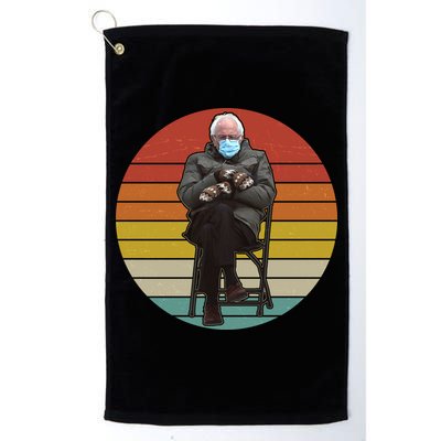 Funny Vintage Bernie Sanders Mitten Meme Golf Towel