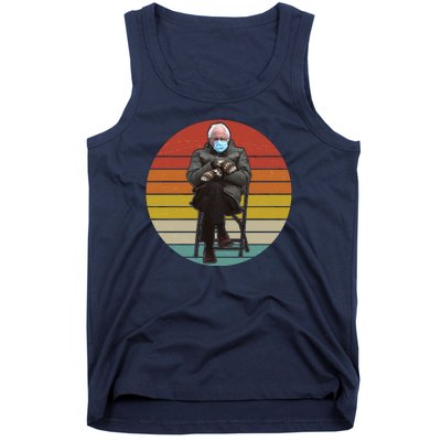 Funny Vintage Bernie Sanders Mitten Meme Tank Top