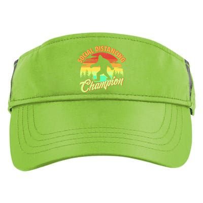 Funny Vintage Bigfoot Social Distancing Champion Adult Drive Performance Visor