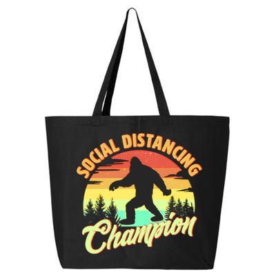 Funny Vintage Bigfoot Social Distancing Champion 25L Jumbo Tote