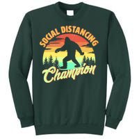 Funny Vintage Bigfoot Social Distancing Champion Sweatshirt