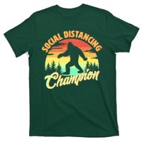 Funny Vintage Bigfoot Social Distancing Champion T-Shirt