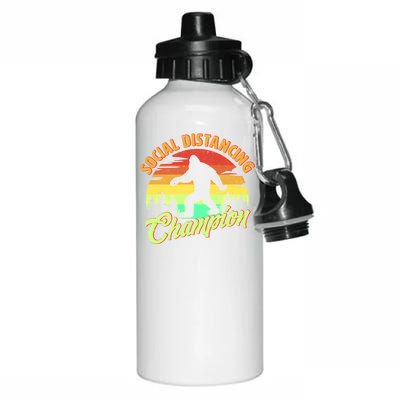 Funny Vintage Bigfoot Social Distancing Champion Aluminum Water Bottle