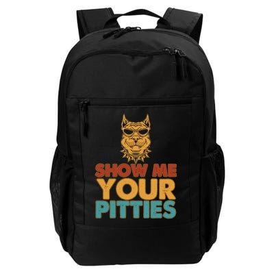 Funny Vintage Colors Show Me Your Pitties Pit Bull Backpack