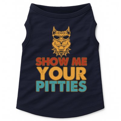 Funny Vintage Colors Show Me Your Pitties Pit Bull Doggie Tank
