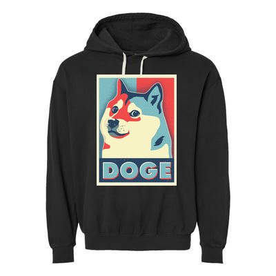 Funny Vintage Doge Meme Crypto Currency Garment-Dyed Fleece Hoodie