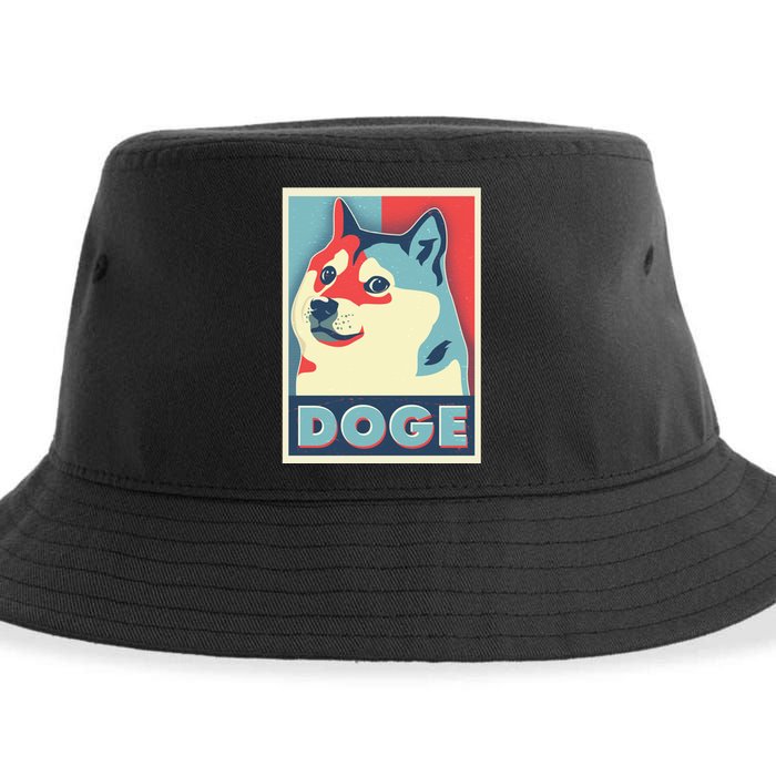 Funny Vintage Doge Meme Crypto Currency Sustainable Bucket Hat