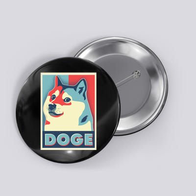 Funny Vintage Doge Meme Crypto Currency Button