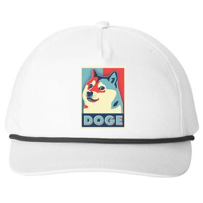 Funny Vintage Doge Meme Crypto Currency Snapback Five-Panel Rope Hat