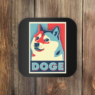 Funny Vintage Doge Meme Crypto Currency Coaster