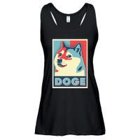 Funny Vintage Doge Meme Crypto Currency Ladies Essential Flowy Tank