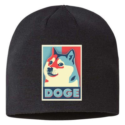 Funny Vintage Doge Meme Crypto Currency Sustainable Beanie