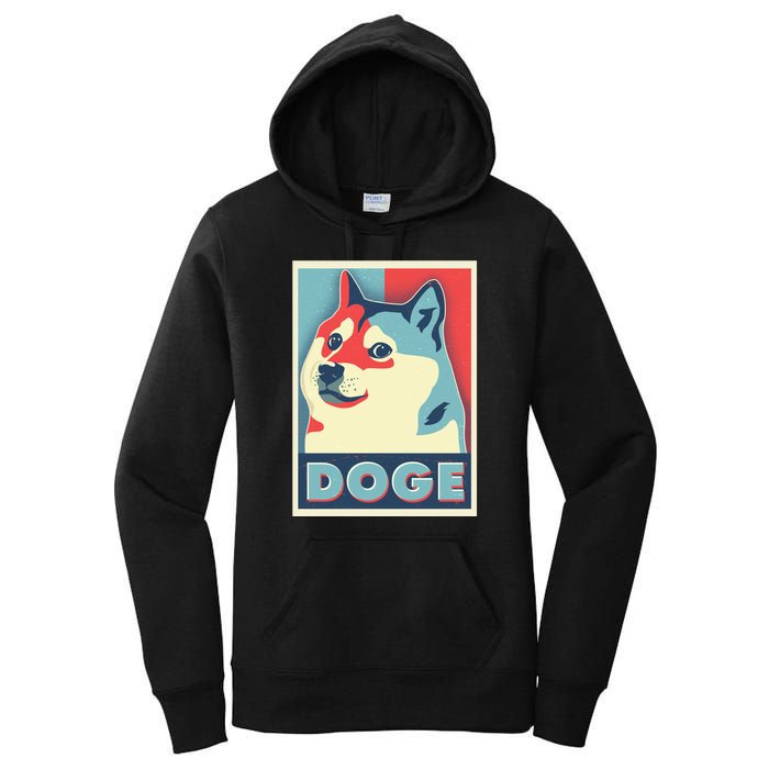 Funny Vintage Doge Meme Crypto Currency Women's Pullover Hoodie