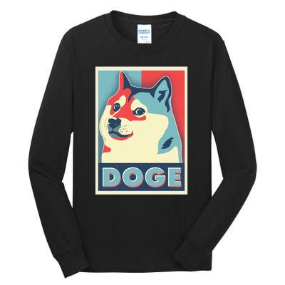 Funny Vintage Doge Meme Crypto Currency Tall Long Sleeve T-Shirt