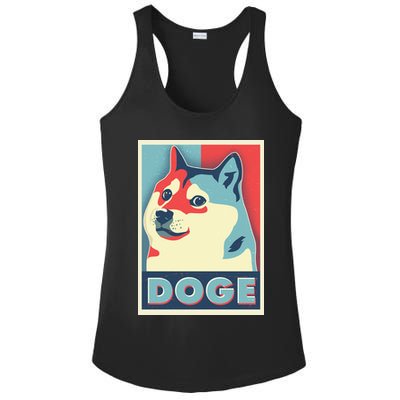 Funny Vintage Doge Meme Crypto Currency Ladies PosiCharge Competitor Racerback Tank