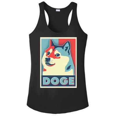 Funny Vintage Doge Meme Crypto Currency Ladies PosiCharge Competitor Racerback Tank