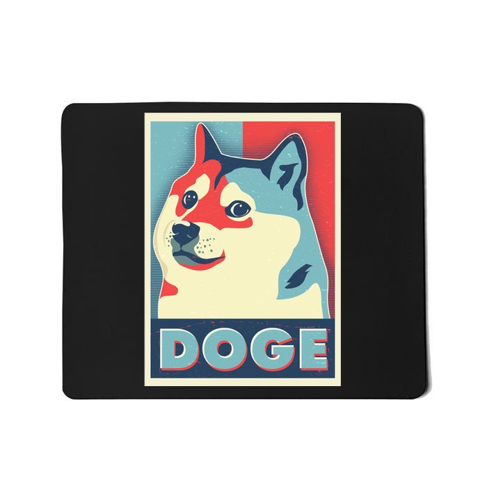 Funny Vintage Doge Meme Crypto Currency Mousepad