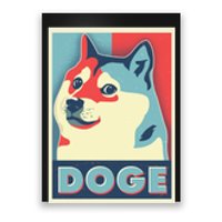 Funny Vintage Doge Meme Crypto Currency Poster