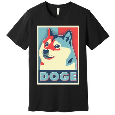 Funny Vintage Doge Meme Crypto Currency Premium T-Shirt