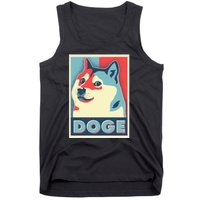 Funny Vintage Doge Meme Crypto Currency Tank Top