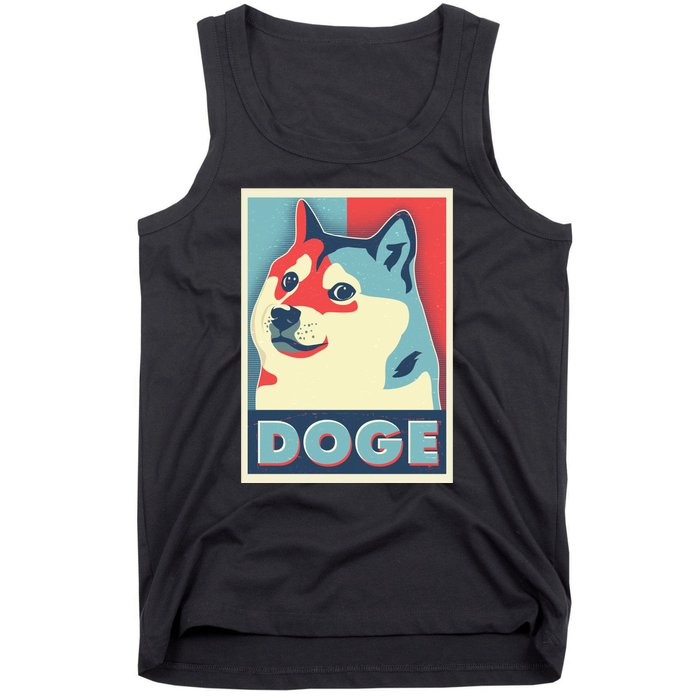 Funny Vintage Doge Meme Crypto Currency Tank Top