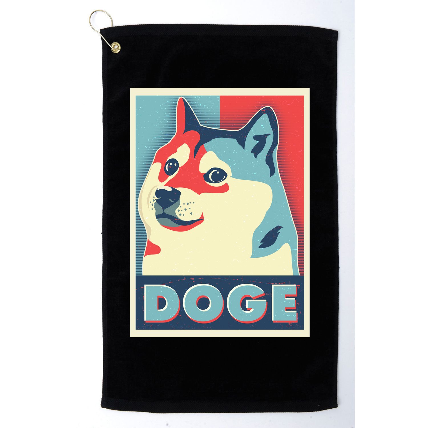 Funny Vintage Doge Meme Crypto Currency Golf Towel