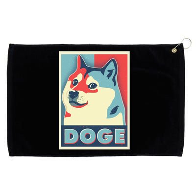 Funny Vintage Doge Meme Crypto Currency Grommeted Golf Towel