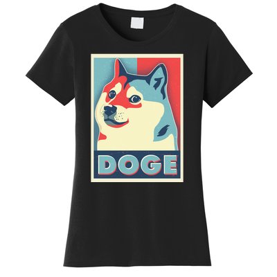 Funny Vintage Doge Meme Crypto Currency Women's T-Shirt