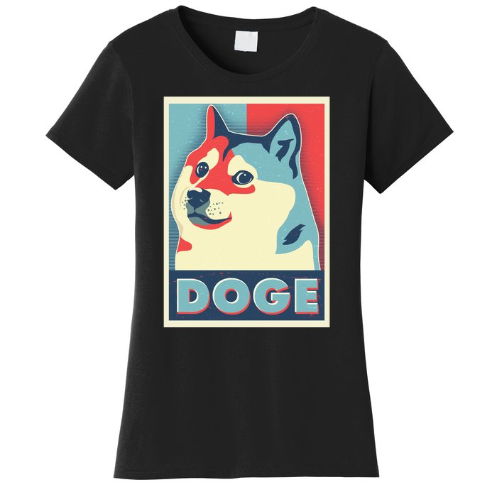 Funny Vintage Doge Meme Crypto Currency Women's T-Shirt