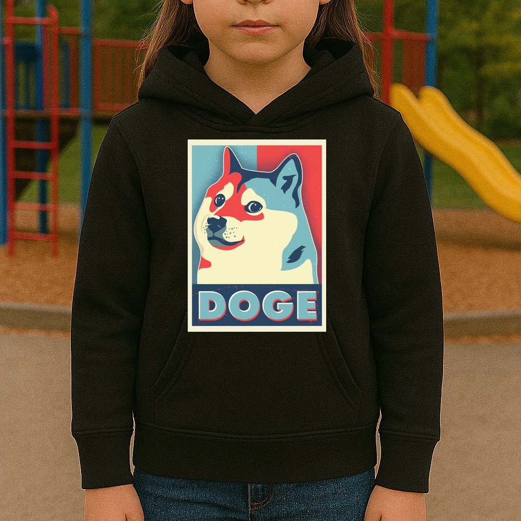 Funny Vintage Doge Meme Crypto Currency Kids Hoodie