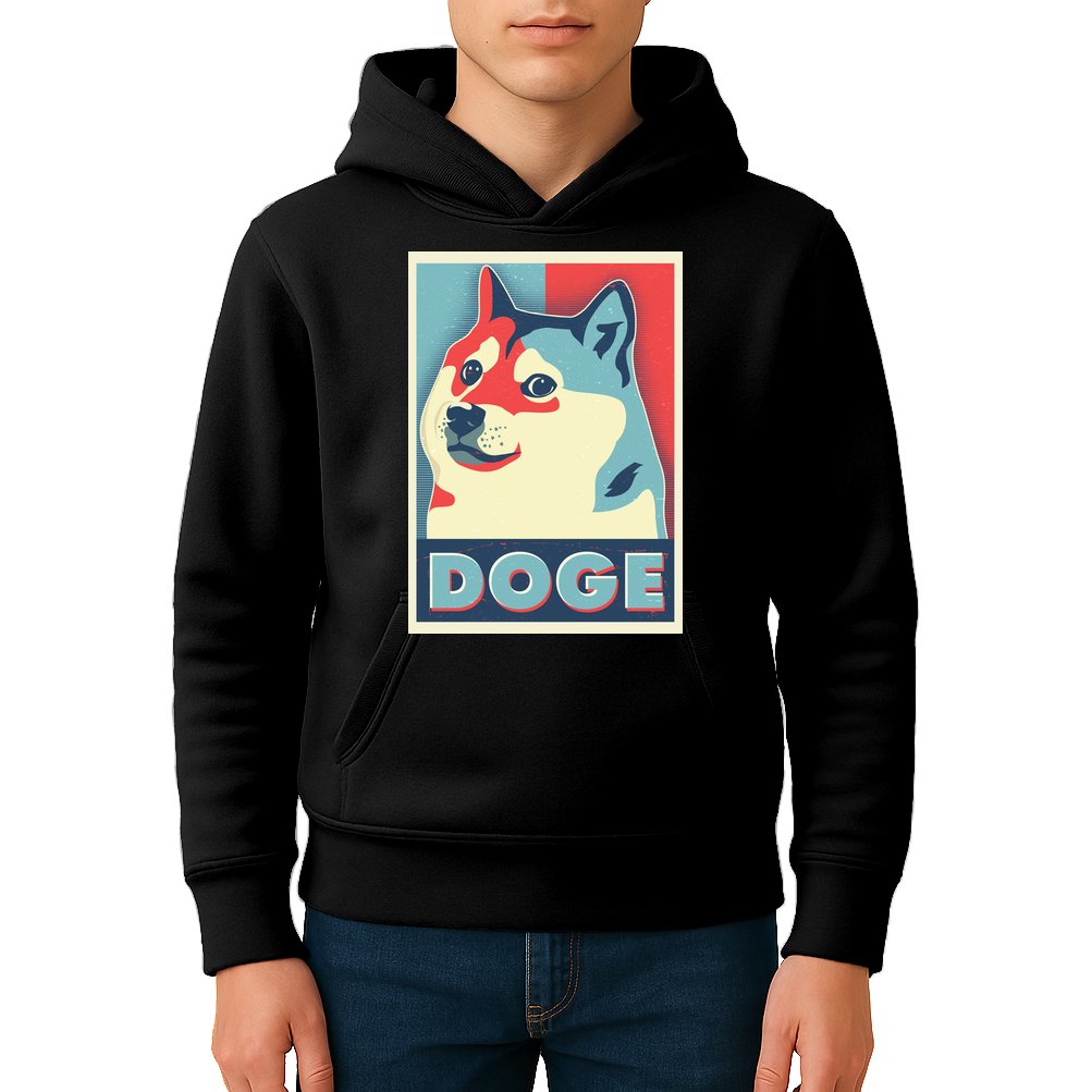 Funny Vintage Doge Meme Crypto Currency Kids Hoodie