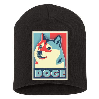 Funny Vintage Doge Meme Crypto Currency Short Acrylic Beanie