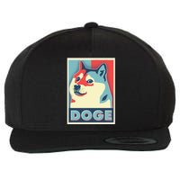 Funny Vintage Doge Meme Crypto Currency Wool Snapback Cap