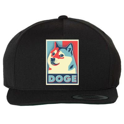 Funny Vintage Doge Meme Crypto Currency Wool Snapback Cap