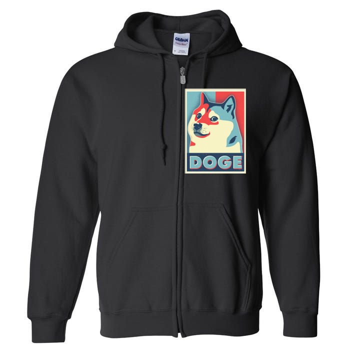 Funny Vintage Doge Meme Crypto Currency Full Zip Hoodie