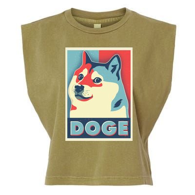 Funny Vintage Doge Meme Crypto Currency Garment-Dyed Women's Muscle Tee