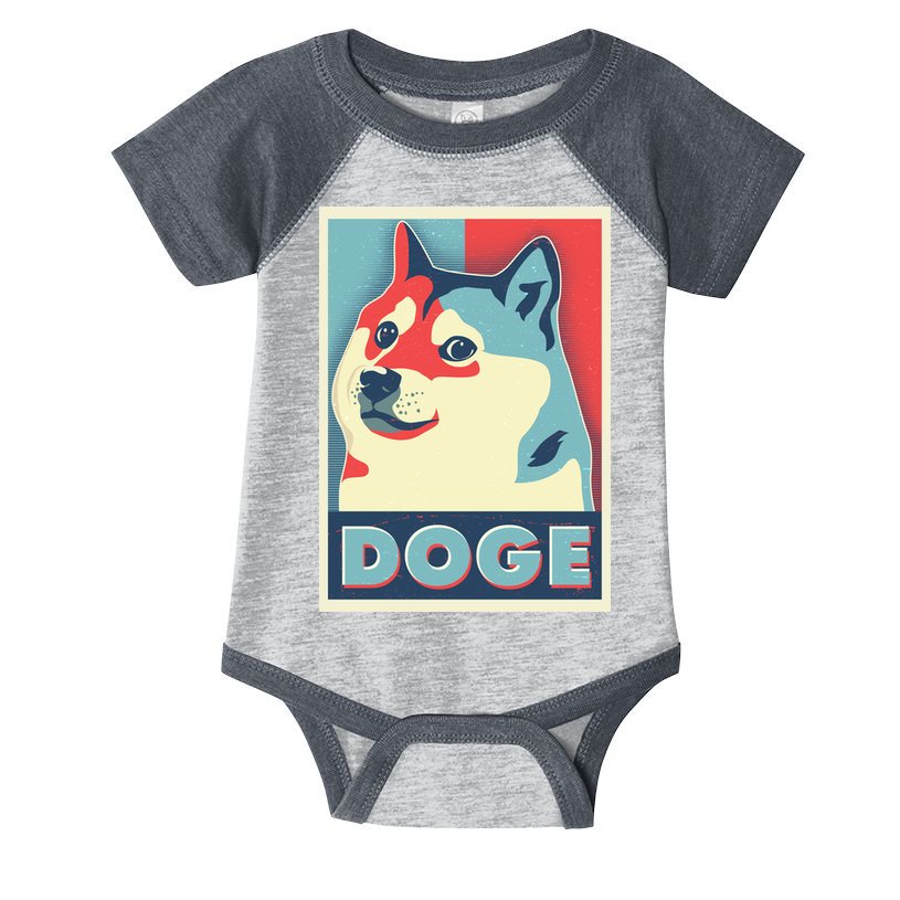 Funny Vintage Doge Meme Crypto Currency Infant Baby Jersey Bodysuit