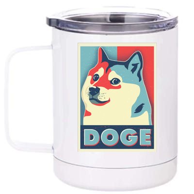 Funny Vintage Doge Meme Crypto Currency 12 oz Stainless Steel Tumbler Cup