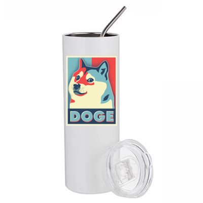 Funny Vintage Doge Meme Crypto Currency Stainless Steel Tumbler