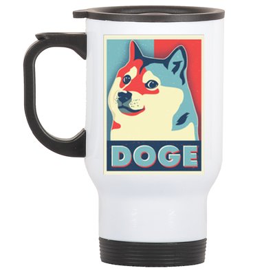 Funny Vintage Doge Meme Crypto Currency Stainless Steel Travel Mug