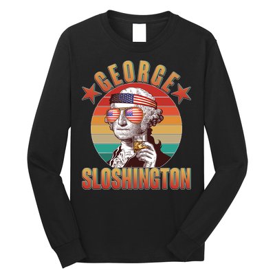 Funny Vintage George Sloshington Long Sleeve Shirt