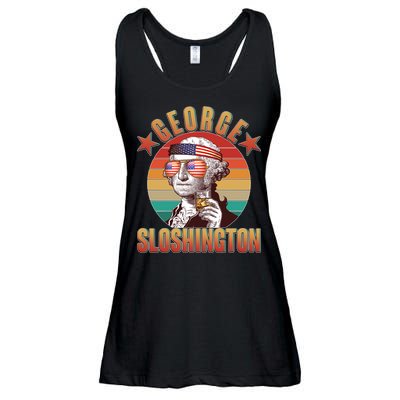 Funny Vintage George Sloshington Ladies Essential Flowy Tank
